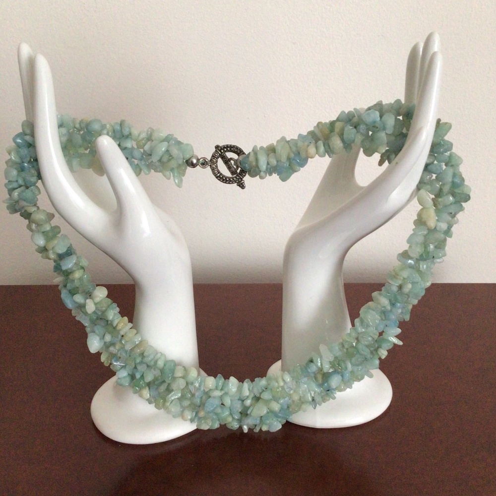 Natural aquamarine  necklace
